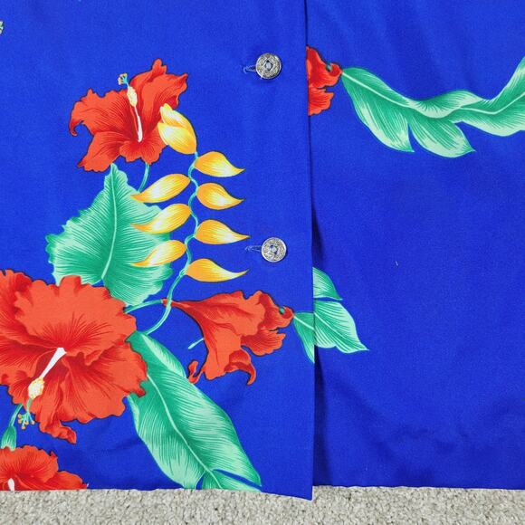 Vintage Royal Hawaiian Creations Shirt Womens L Floral Button Down Beach Summer - Picture 11 of 12